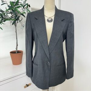 Austin Reed Charcoal Gray Single-Button Blazer